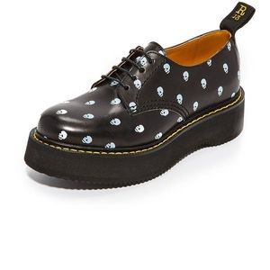R13 Skull Stack Leather Creeper Oxfords